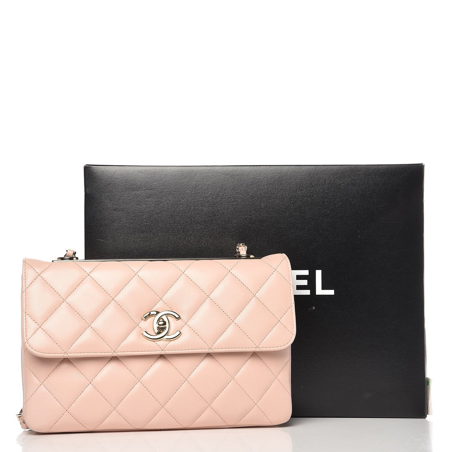 Lambskin Quilted Medium Trendy CC Flap Pink