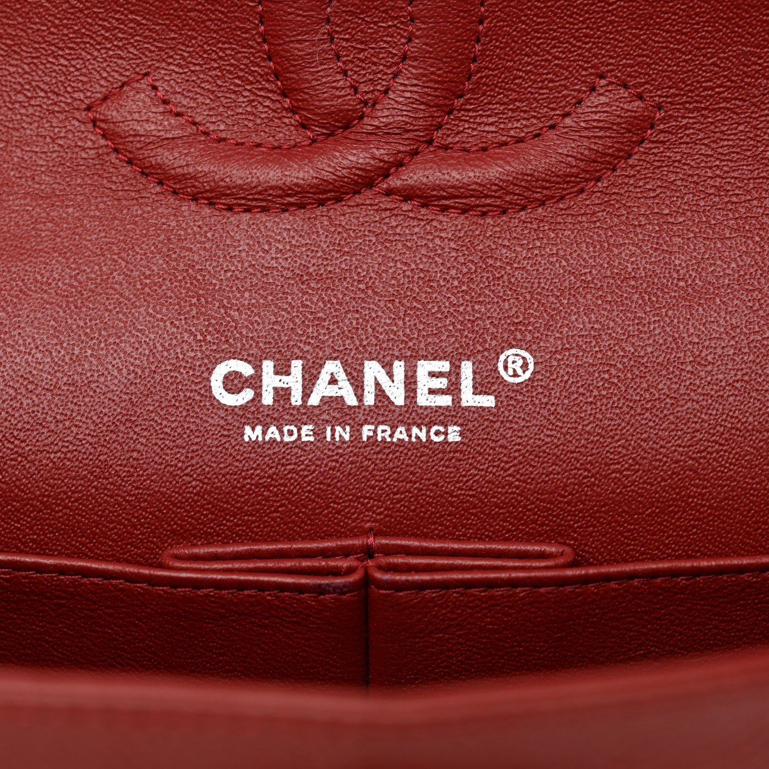 Chanel Caviar Quilted Medium Double Flap Burgundy 6 of 12