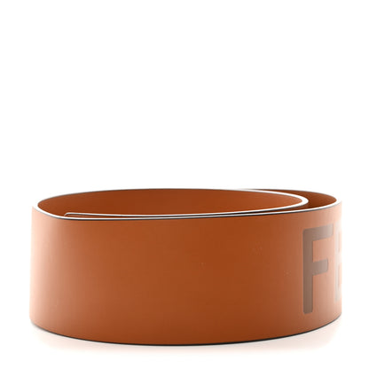 Fendi Vitello Grace Light Logo Embossed Belt 80/32 Cuoio 2 of 3