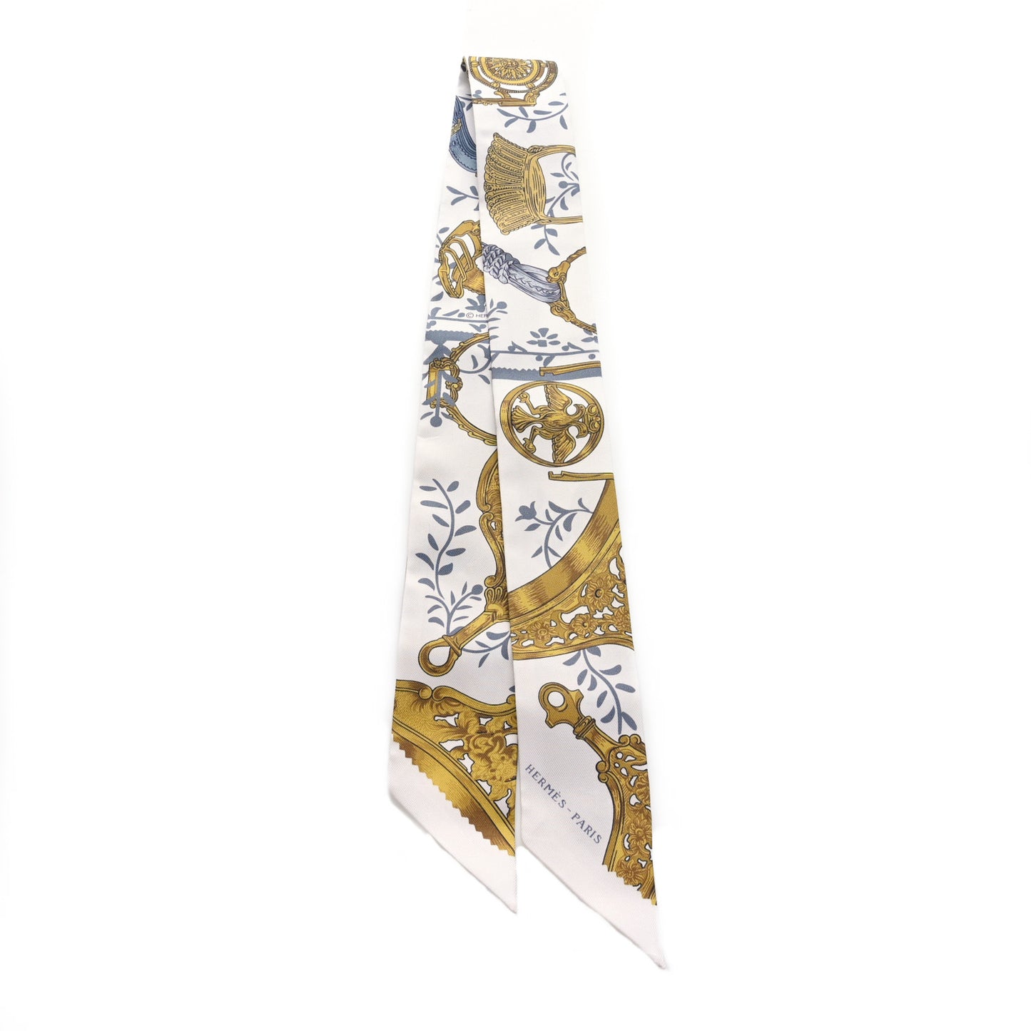 Silk Etriers Remix Twilly White Gris Bleu Dore