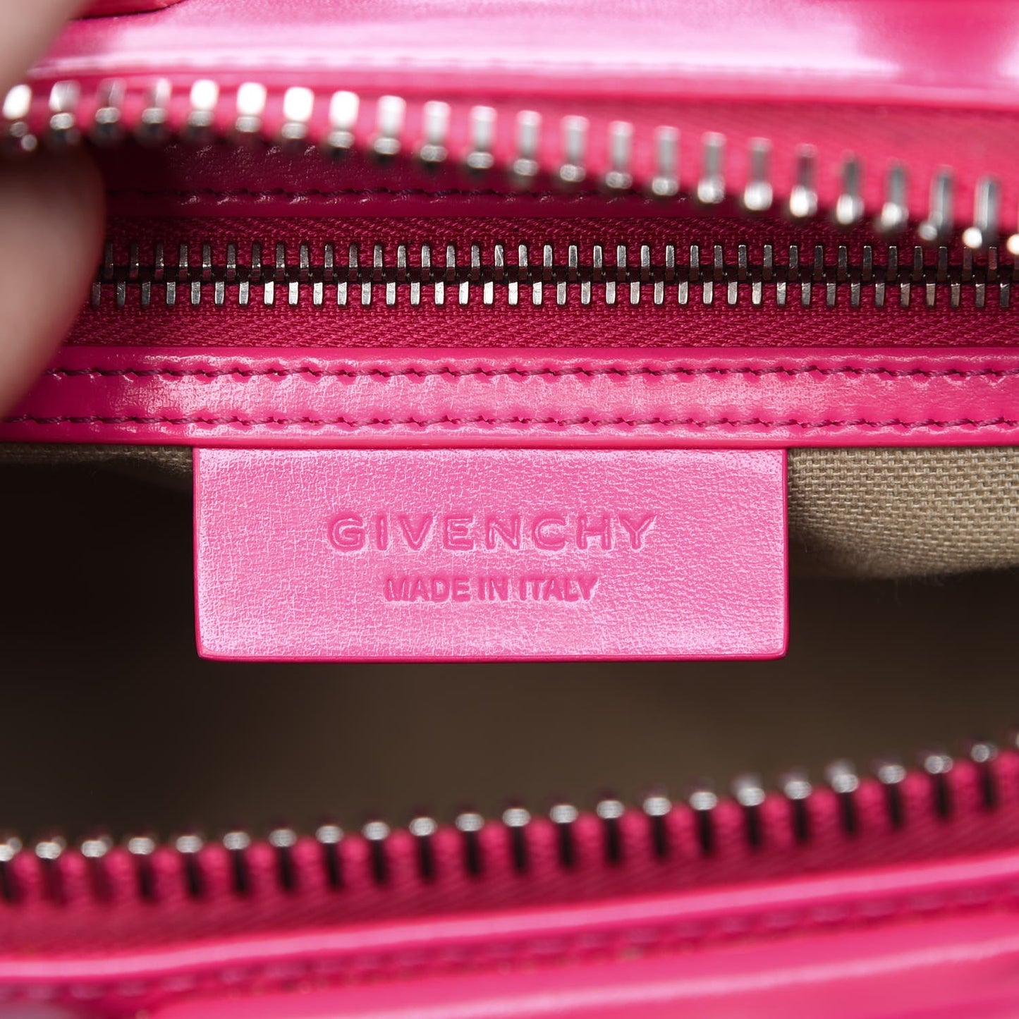 Shiny Lord Calfskin Mini Antigona Shocking Pink