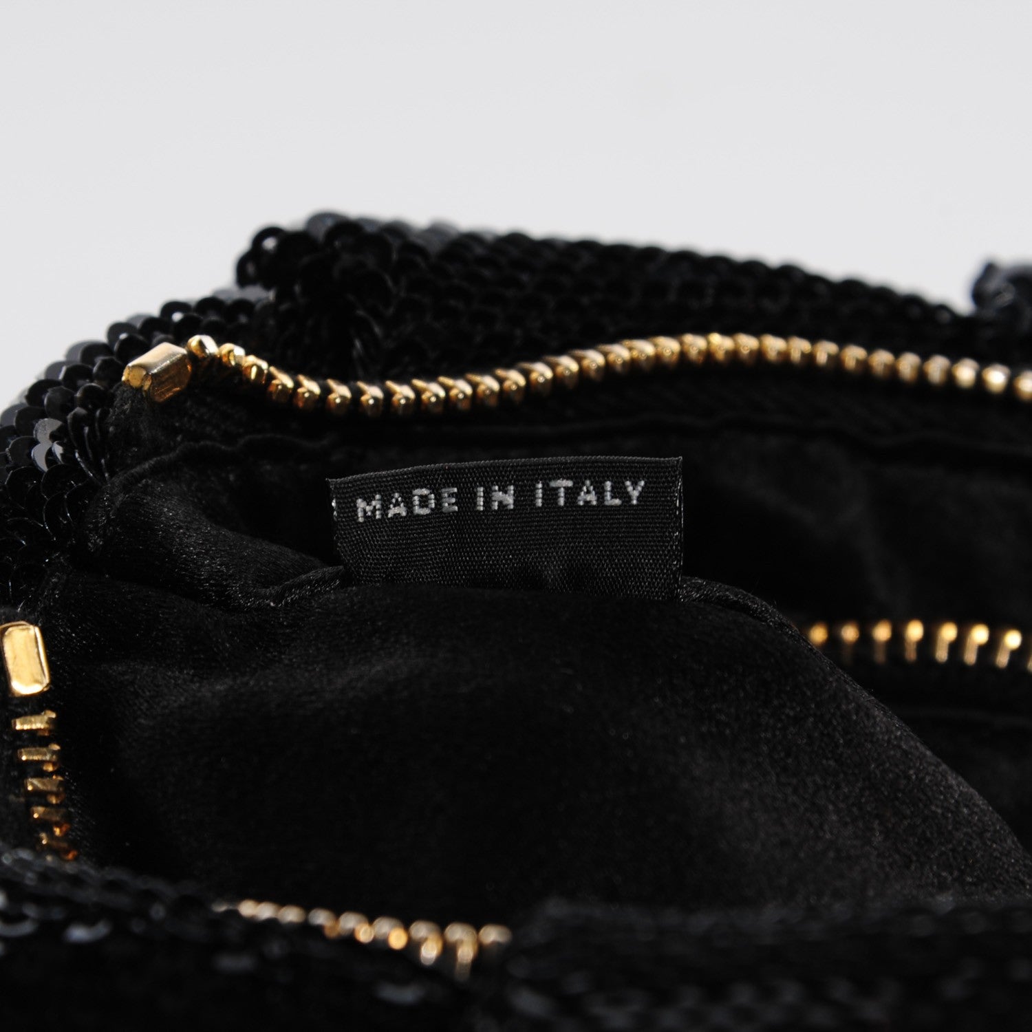 Prada Sequin Fabric Wristlet Clutch Black 9 of 9