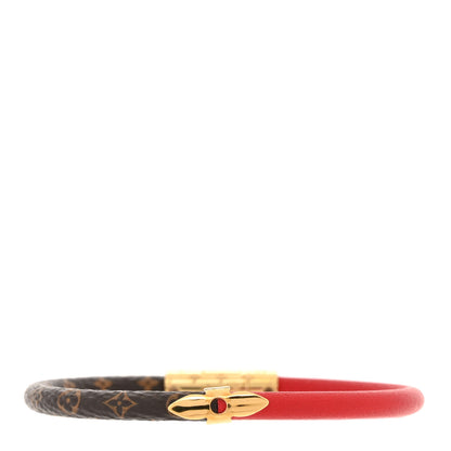 Louis Vuitton Monogram Daily Confidential Bracelet 19 Red 1 of 5