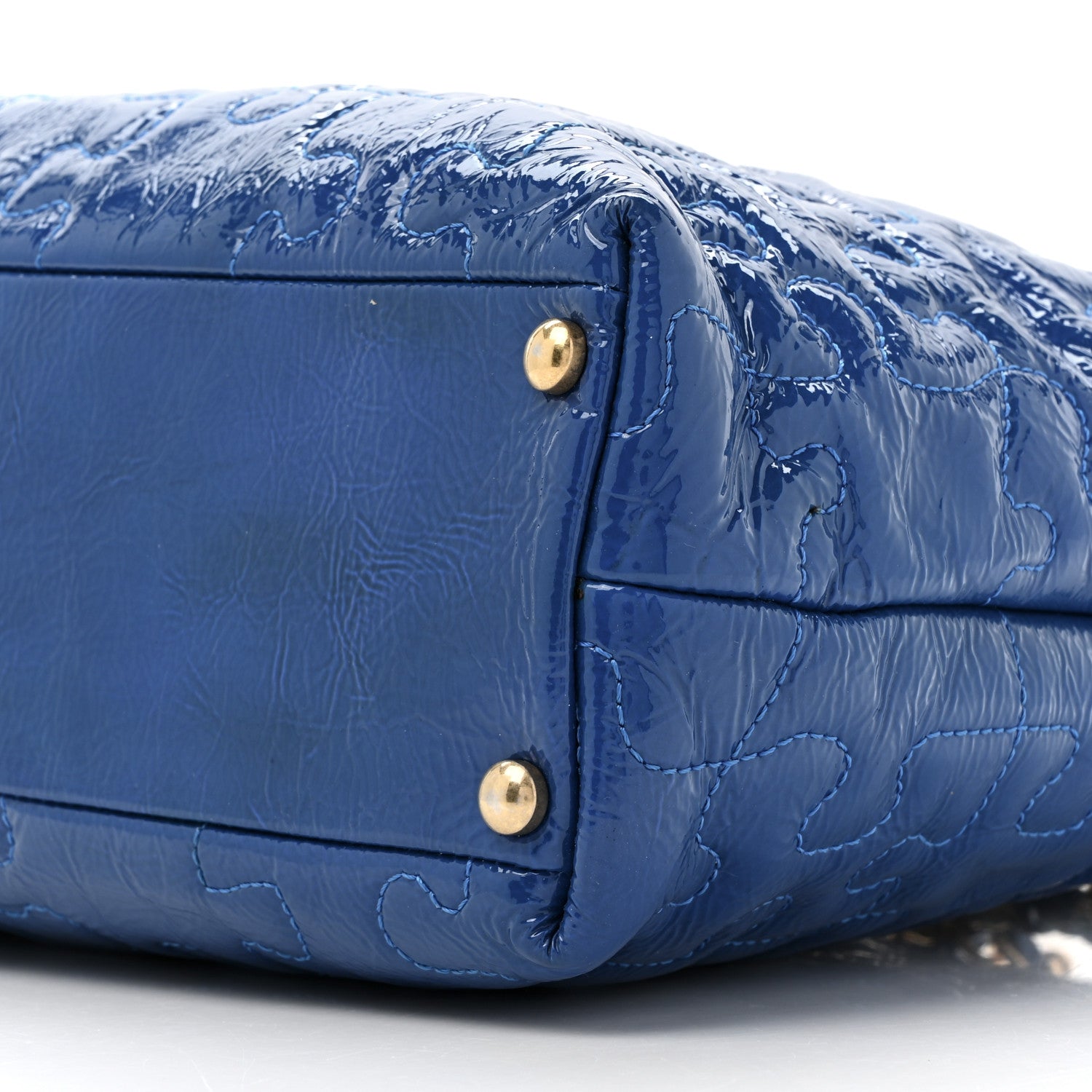 Chanel Patent Puzzle Tote Electric Blue 9 of 10