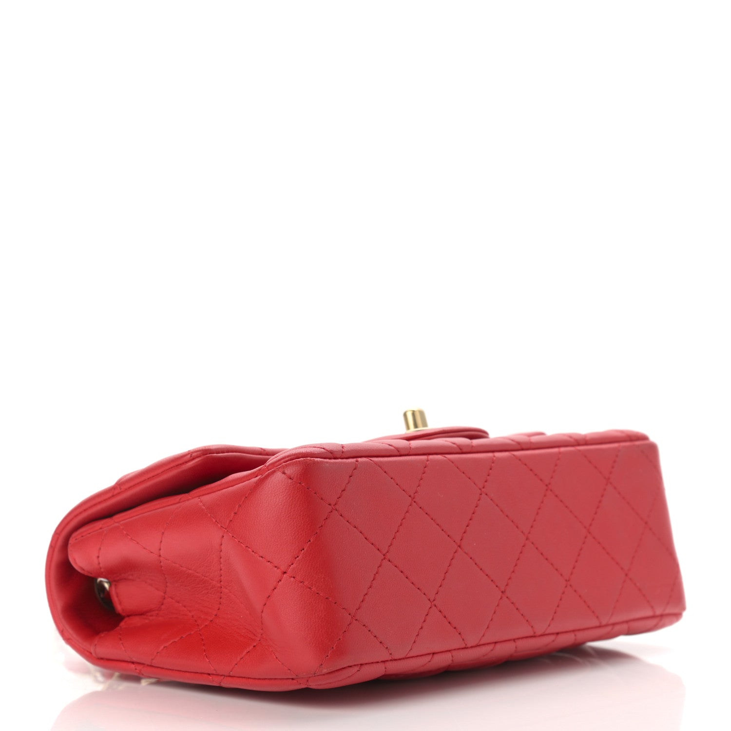 Chanel Lambskin Quilted Mini Rectangular Flap Red 4 of 11