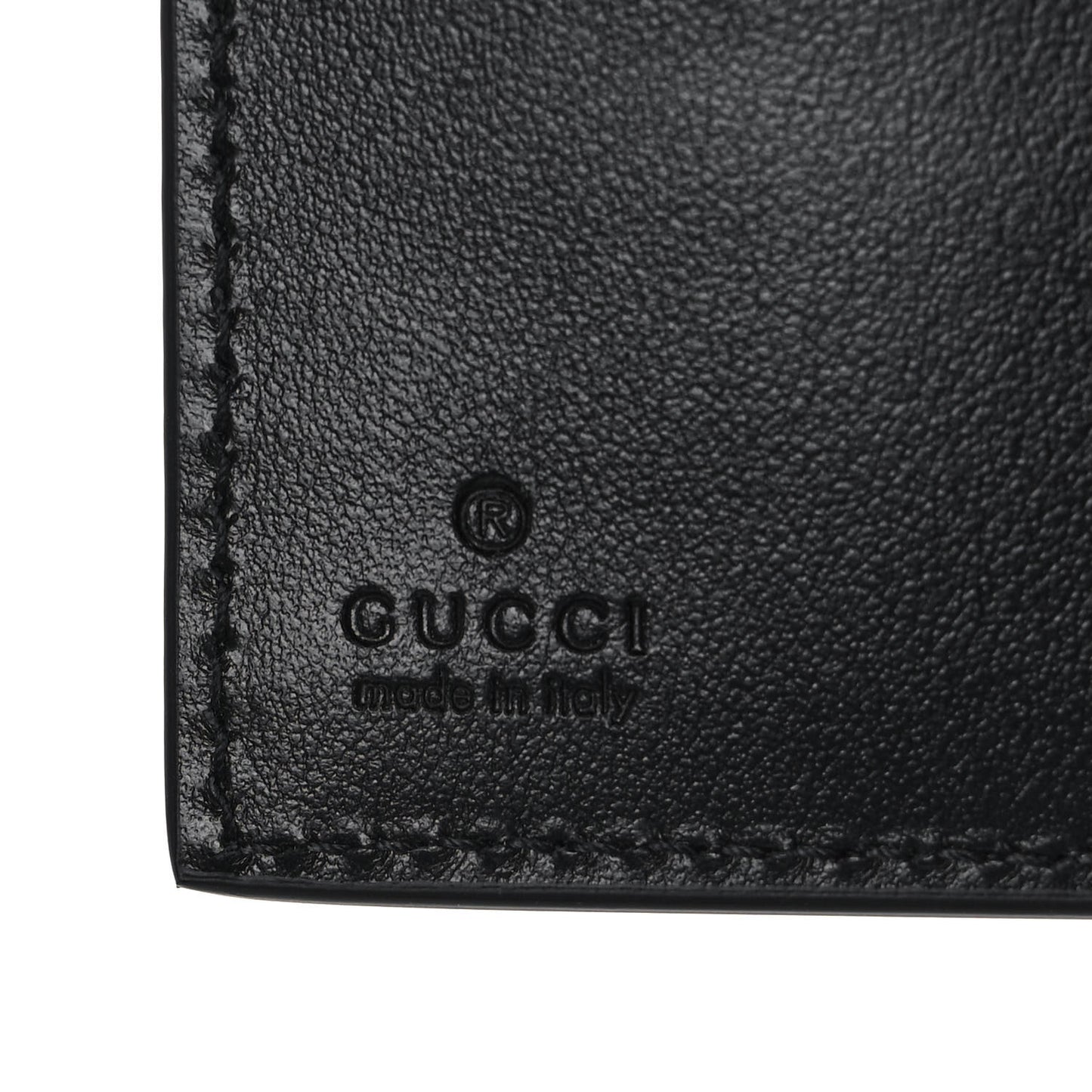 Plutone Calfskin Logo Bi-Fold Wallet Black
