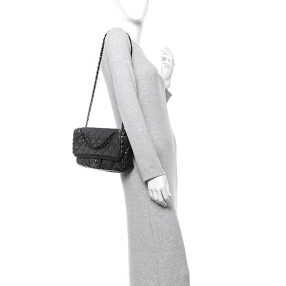 Chanel Metallic Calfskin Quilted Medium Chain Me Flap Grey 2 of 10
