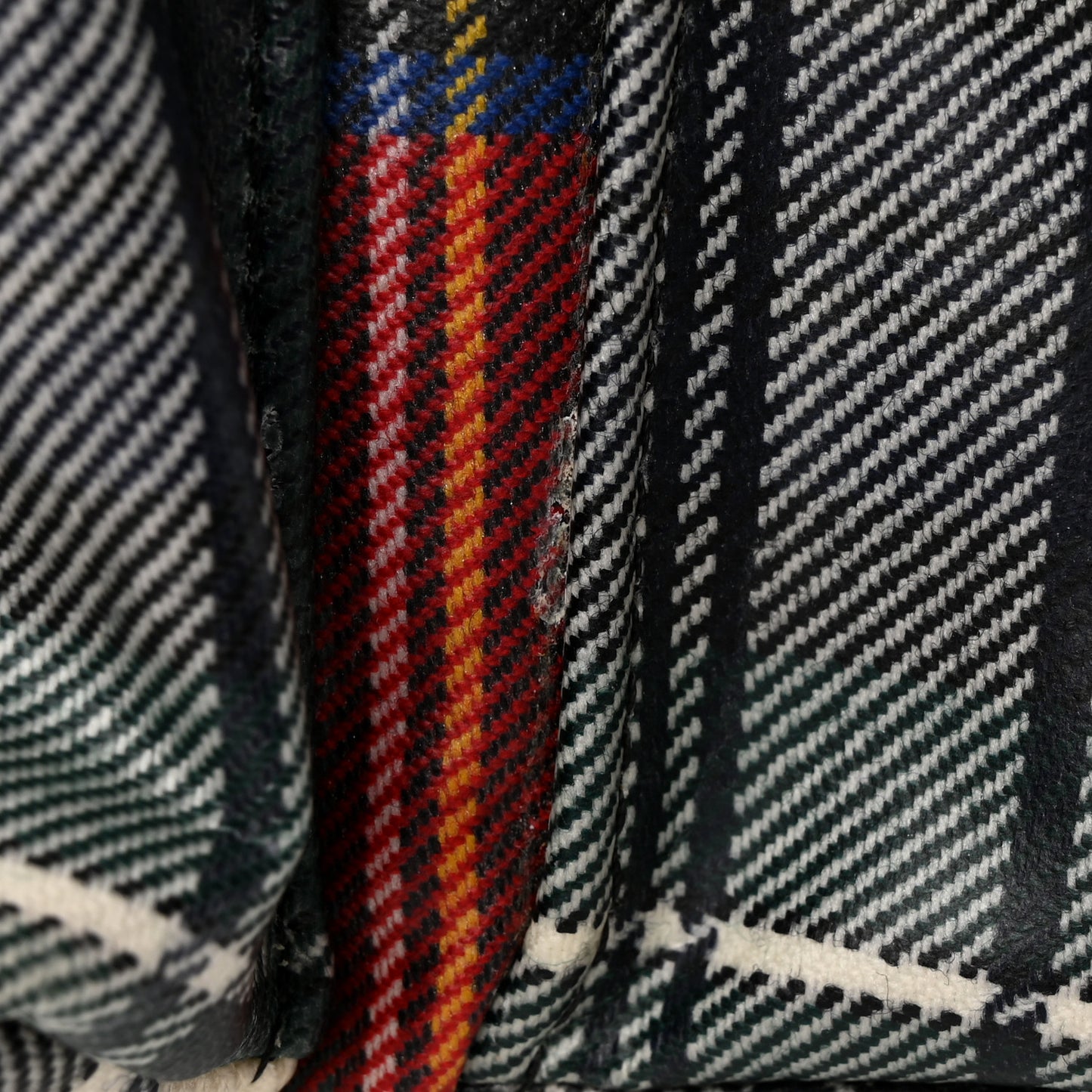 Laminated Tartan Patchwork Medium Rucksack Backpack Military Red