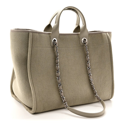 Chanel Mixed Fibers Medium Deauville Tote Grey 4 of 12