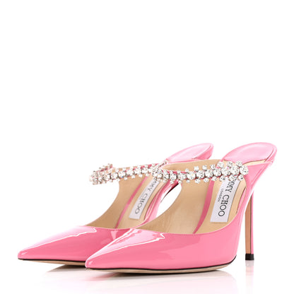 Jimmy Choo Patent Crystal Bing 100 Pumps 38.5 Candy Pink 3 of 11