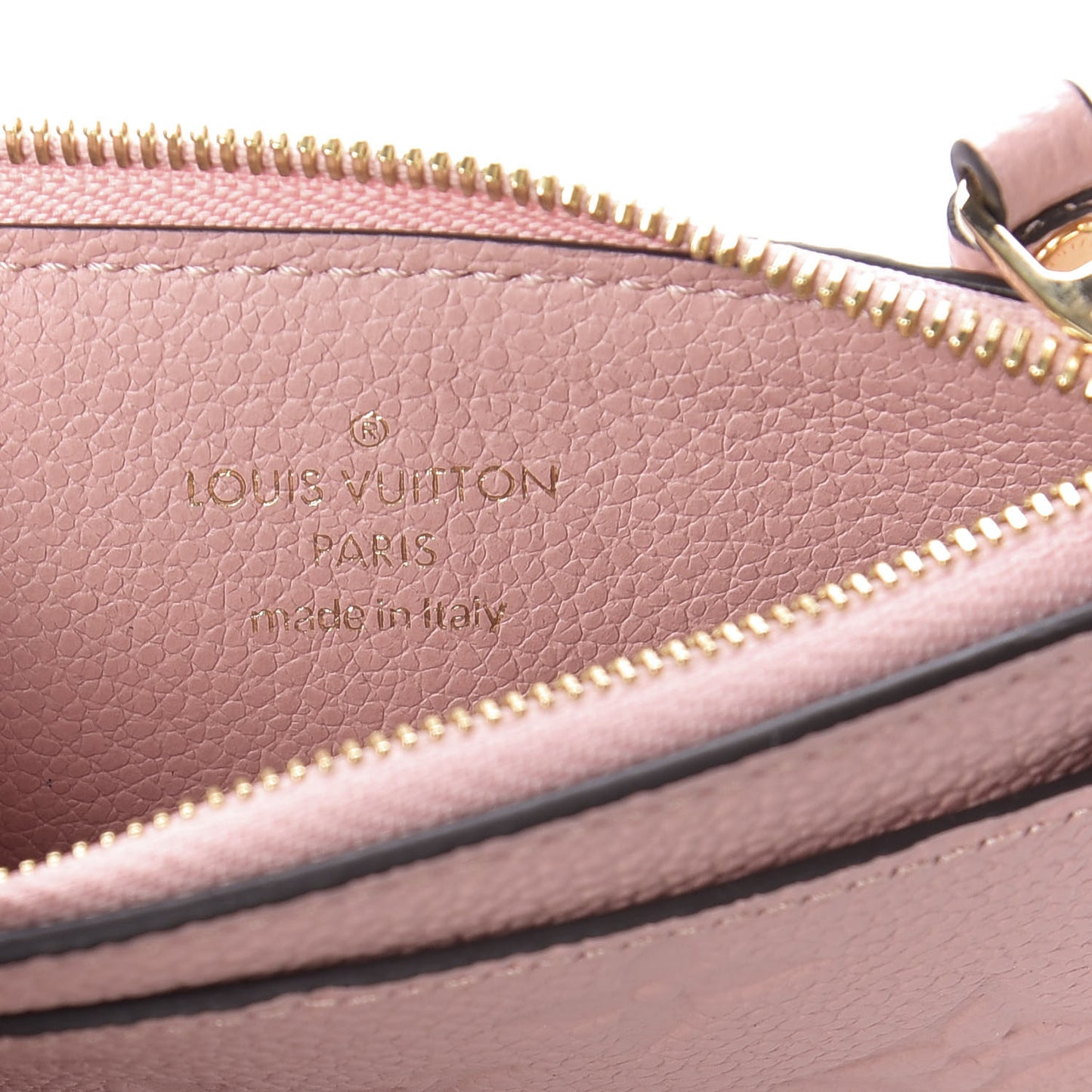 Empreinte Zipper Card Holder Rose Poudre