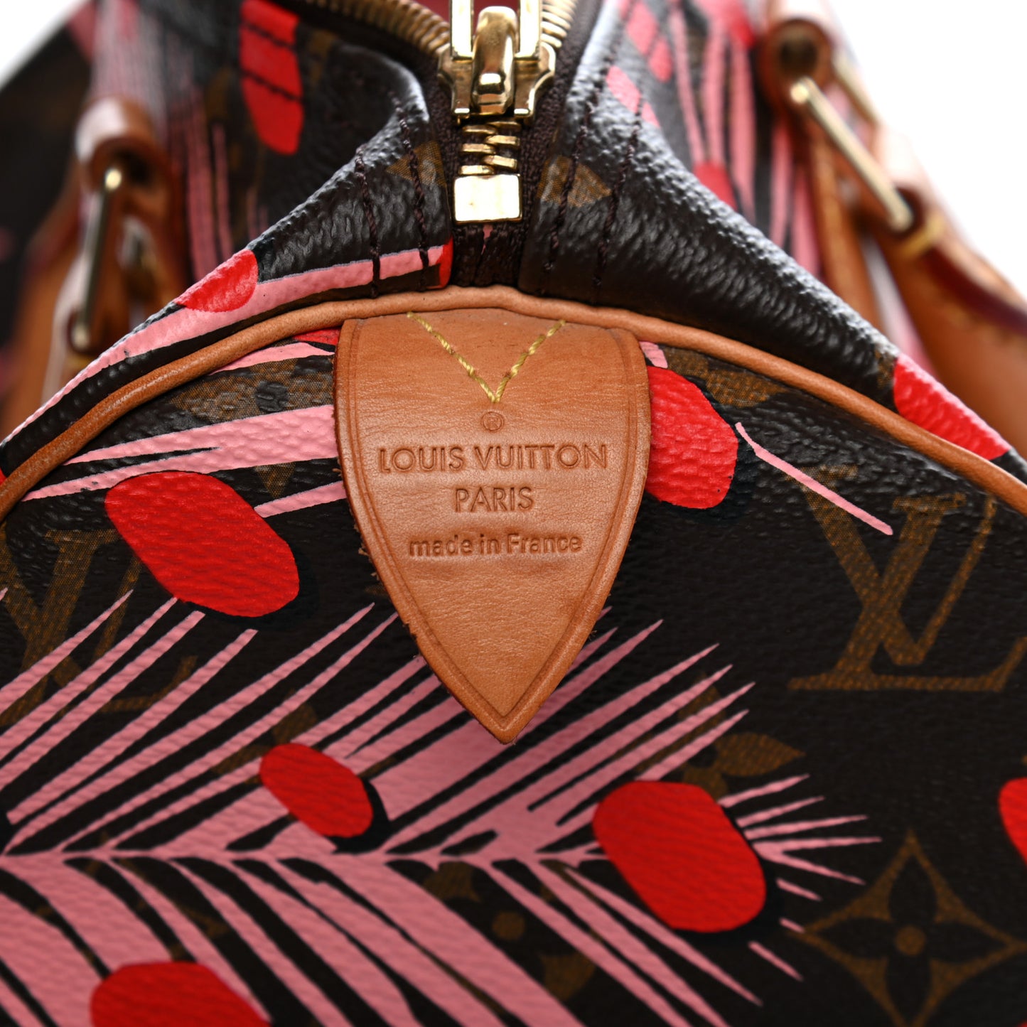 Monogram Jungle Dots Speedy 30 Sugar Pink Poppy