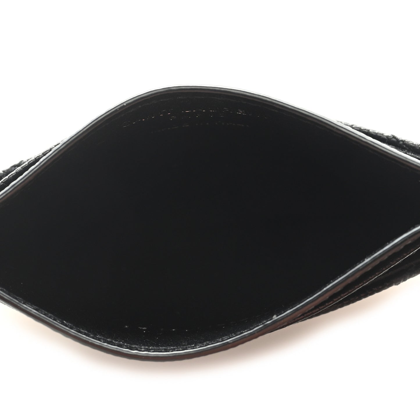Grain De Poudre Matelasse Chevron Monochrome Monogram Credit Card Case Black