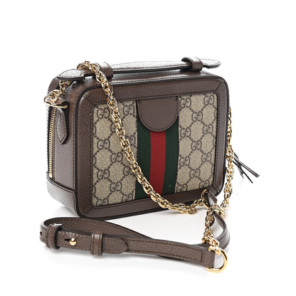 Gucci GG Supreme Monogram Mini Ophidia Top Handle Shoulder Bag Brown 2 of 9
