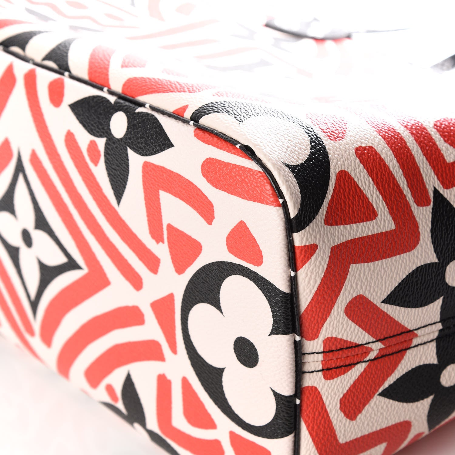 Louis Vuitton Monogram Giant Crafty Neverfull MM Creme Rouge Black 8 of 11