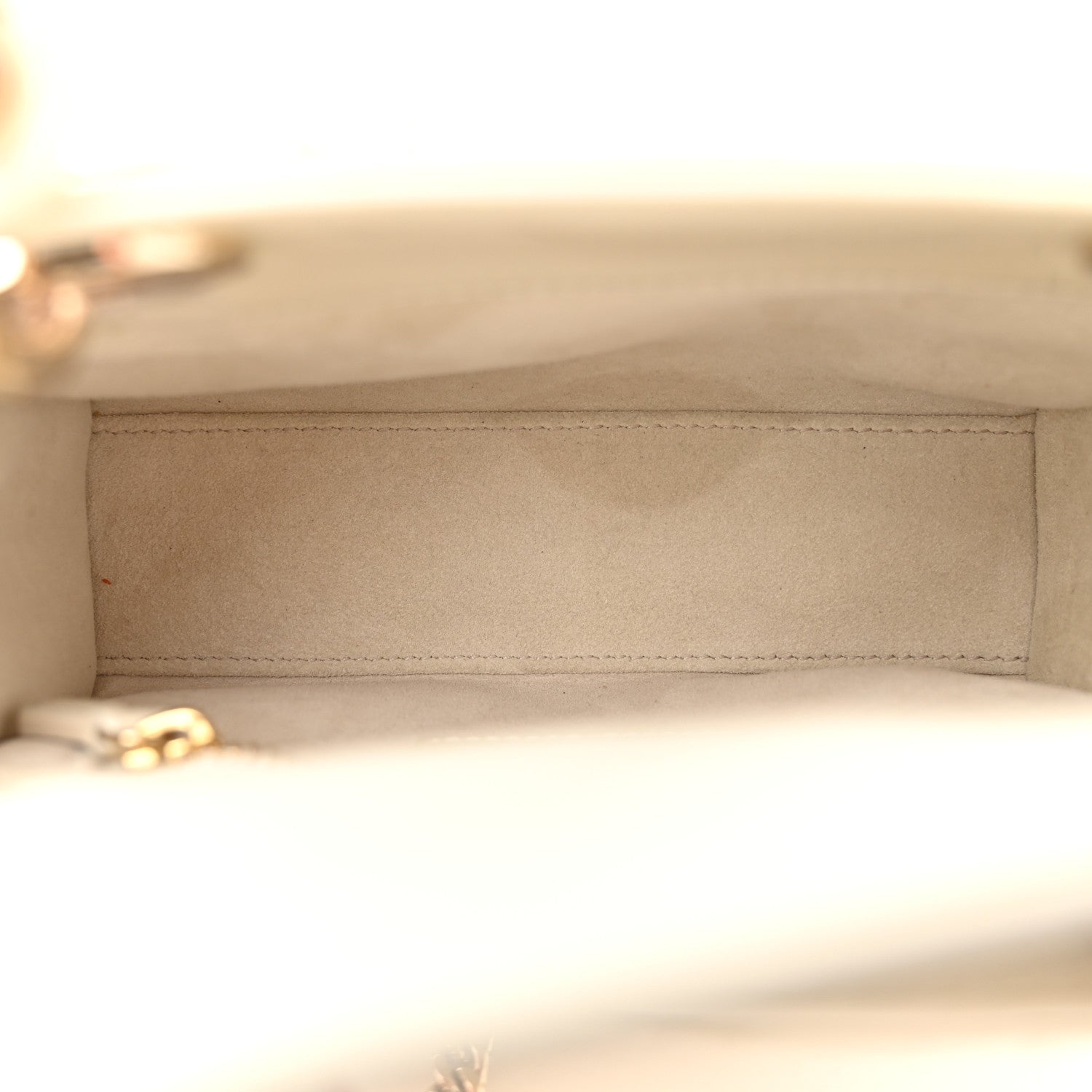 Christian Dior Patent Cannage Mini Lady Dior Ivory 5 of 11