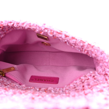 Chanel Tweed Enamel Quilted Mini Pending CC Square Flap Light Purple Pink Red 5 of 10