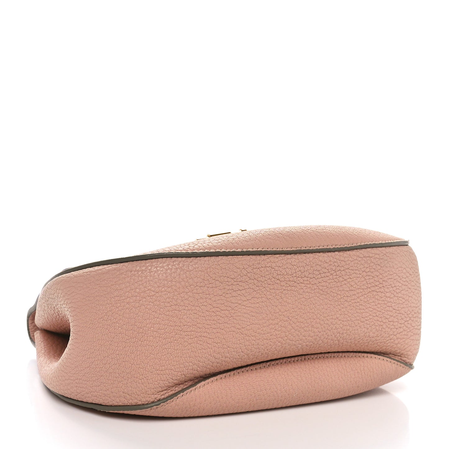 Grained Lambskin Mini Drew Shoulder Bag Cement Pink