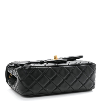 Chanel Lambskin Quilted Mini Rectangular Pearl Crush Flap Black 4 of 10