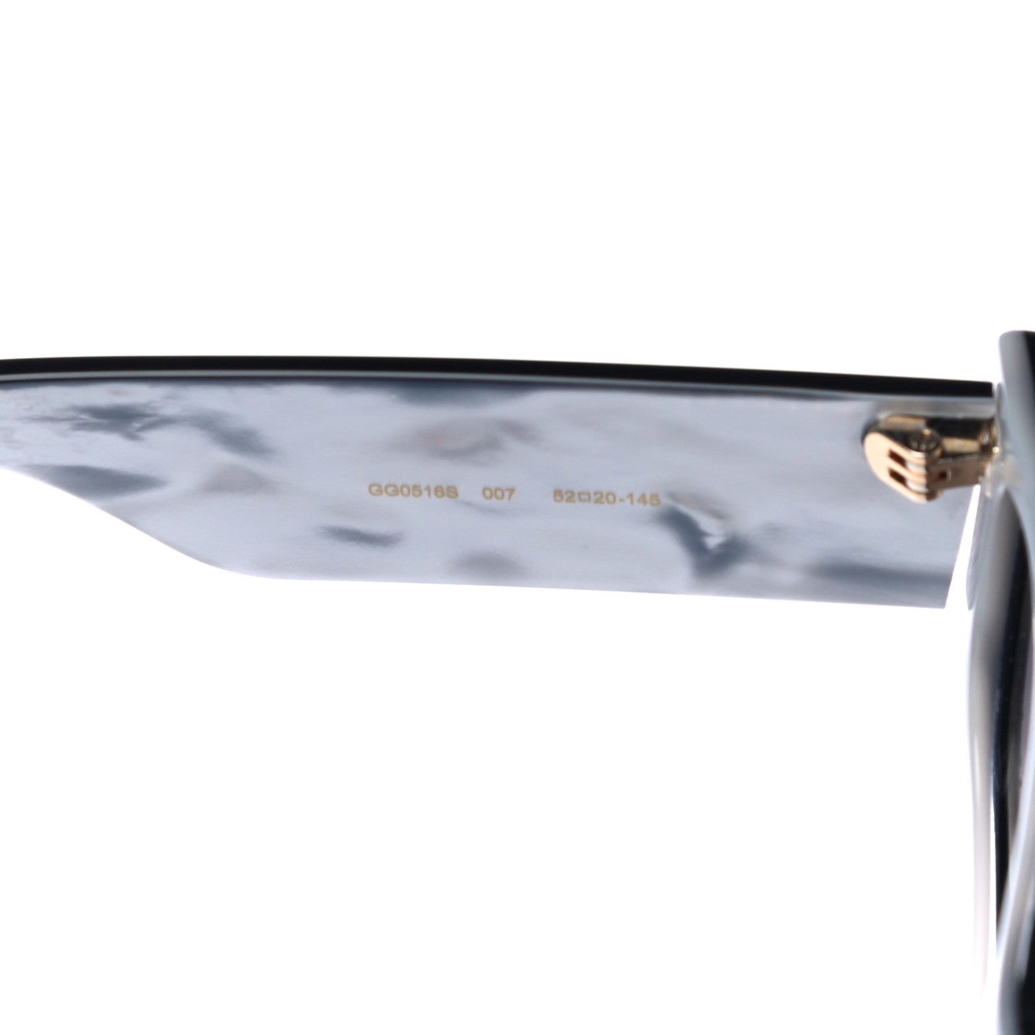 Gucci Acetate Rectangular Crystal Sunglasses GG0516S Black 8 of 9