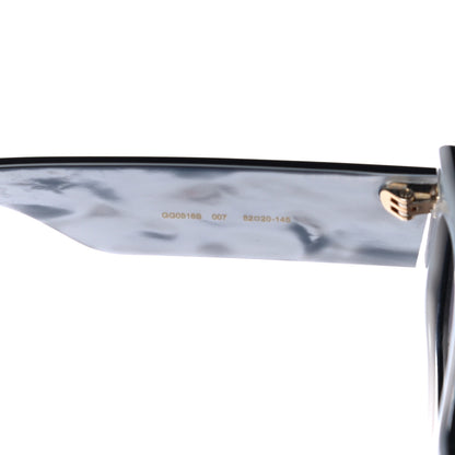 Gucci Acetate Rectangular Crystal Sunglasses GG0516S Black 8 of 9
