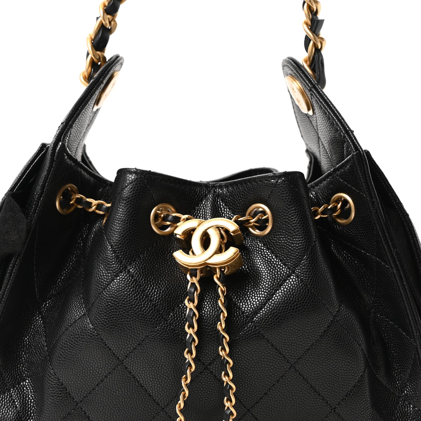 Caviar Quilted Mini Chanel 25 Handbag Black