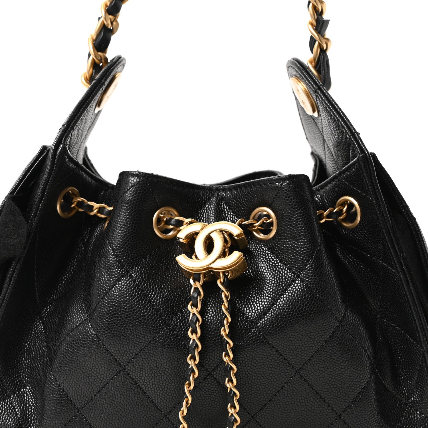 Chanel Caviar Quilted Mini Chanel 25 Handbag Black 8 of 11