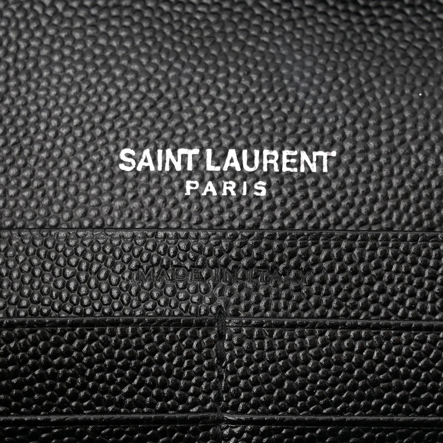 Grain De Poudre Matelasse Chevron Monogram Monochrome Chain Wallet Black