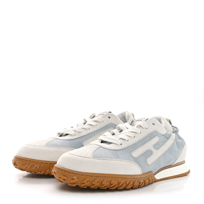 Hermes Suede Goatskin Jet Sneakers 39.5 Gris Nuage White 4 of 8
