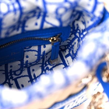 Christian Dior Wicker Oblique Mini Lady Dior Bag Florescent Blue 9 of 9
