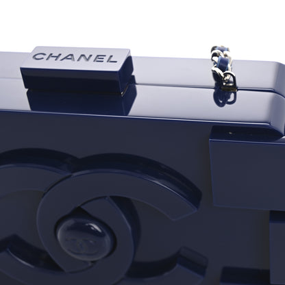 Chanel Plexiglass Boy Brick Lego Clutch Dark Blue 11 of 12