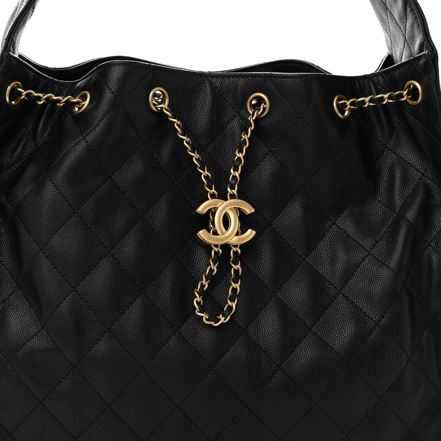 Chanel Caviar Quilted Medium Chanel 25 Handbag Black 9 of 11