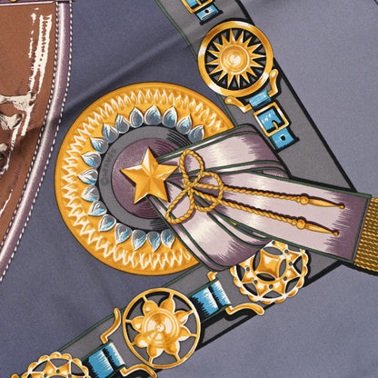 Hermes Silk Chevaux De Trait Scarf 90 4 of 5
