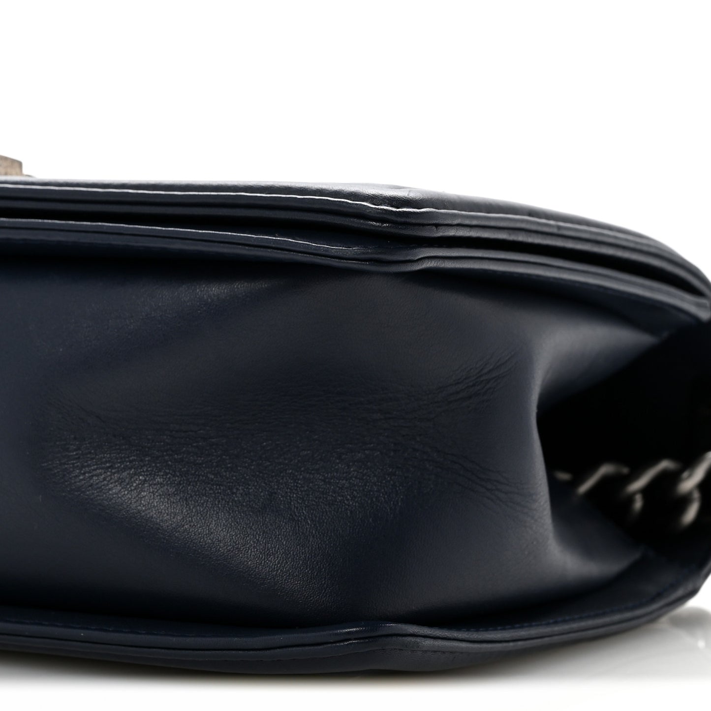 Calfskin Quilted Medium Boy Flap Navy