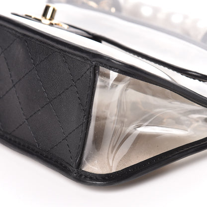 Chanel Lambskin PVC Sand By The Sea Flap With Pearl Strap Black 7 of 10