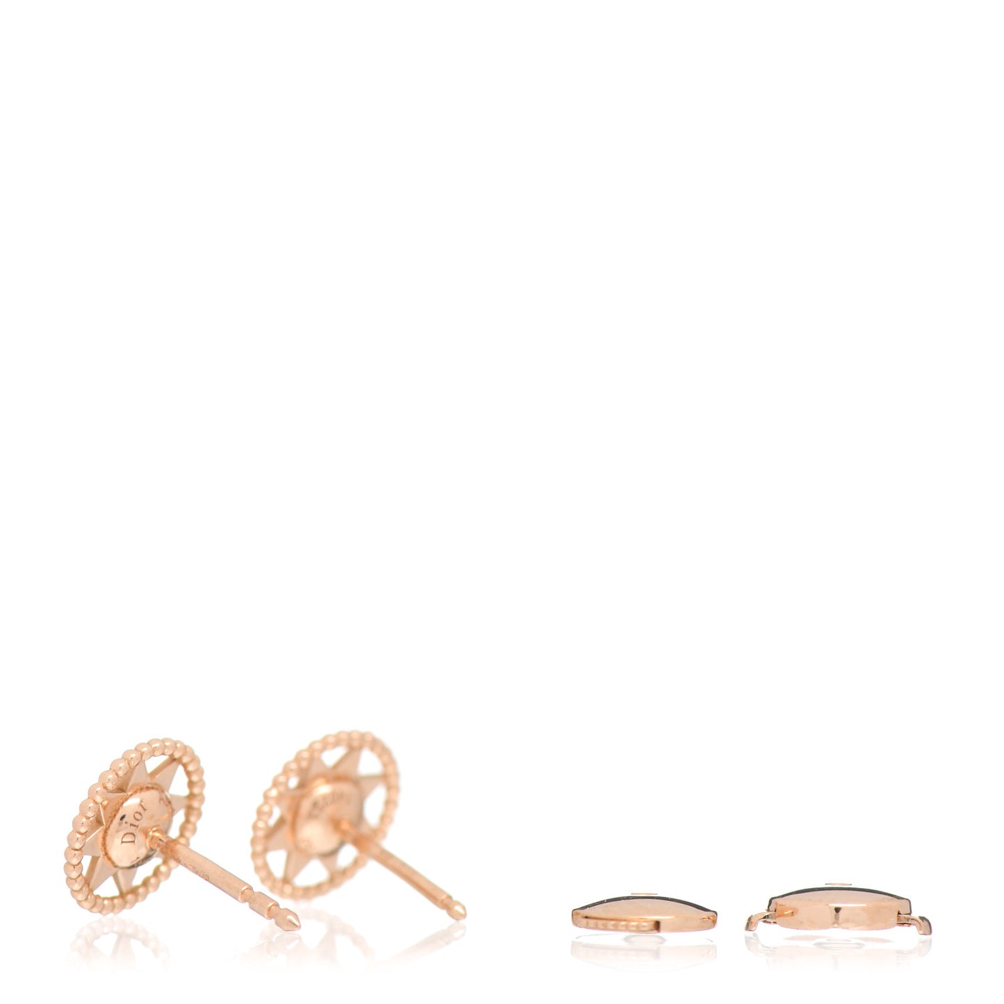 18K Rose Gold Diamond XS Rose Des Vents Earrings