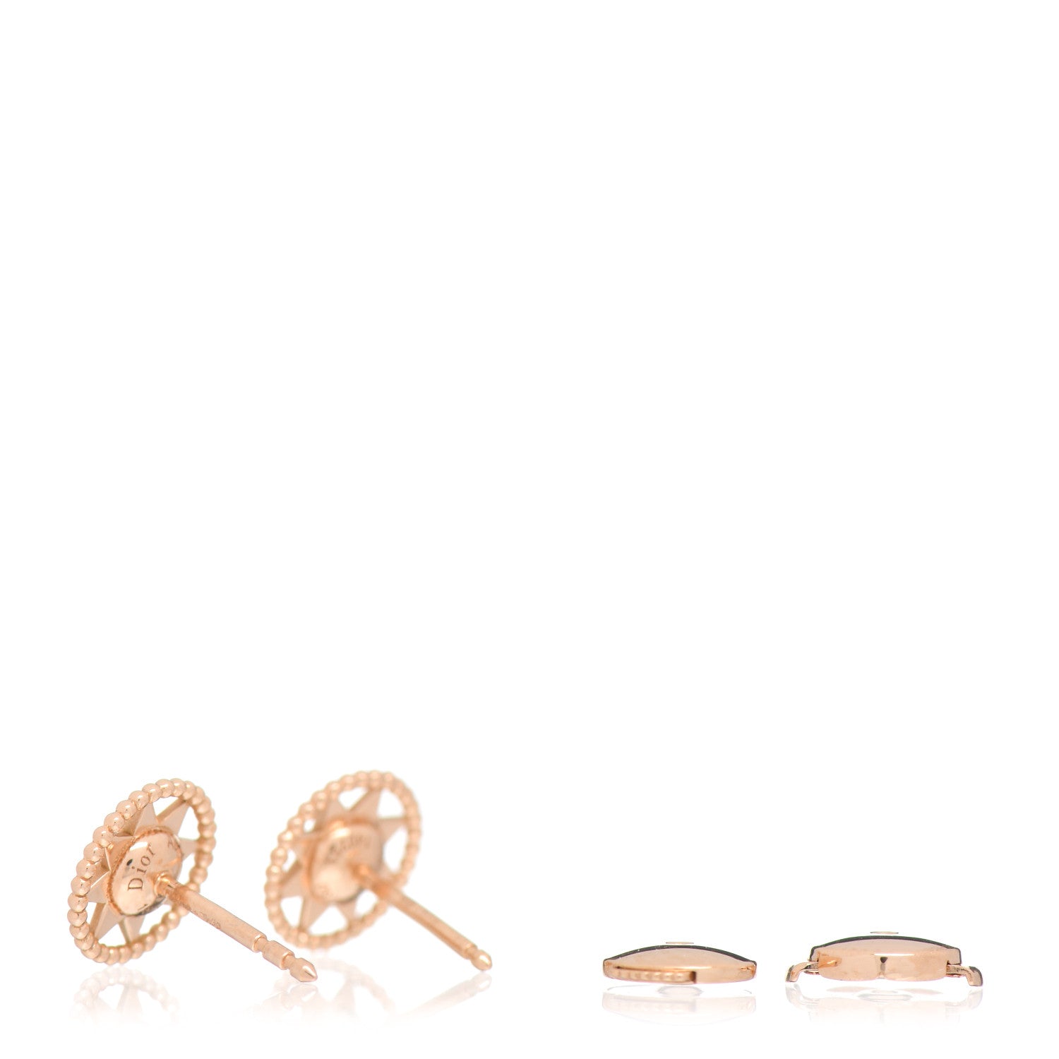 Christian Dior 18K Rose Gold Diamond XS Rose Des Vents Earrings 3 of 5