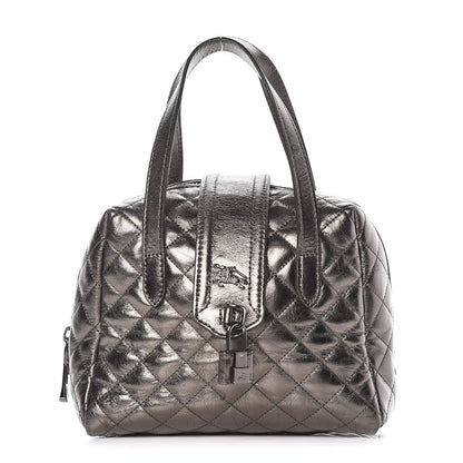 Burberry Metallic Calfskin Quilted Sophie Pewter 1 of 10