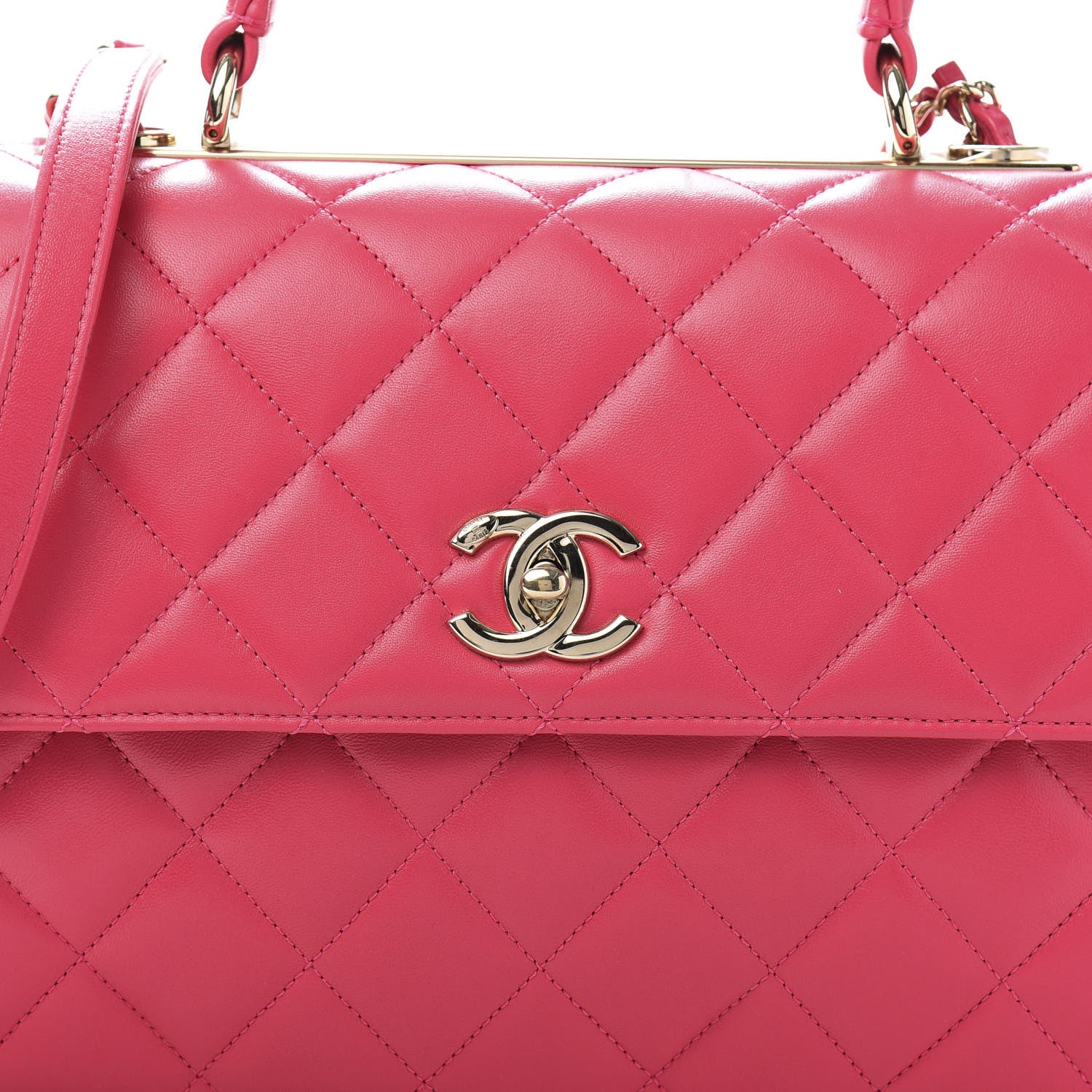 Chanel Lambskin Quilted Medium Trendy CC Flap Dual Handle Bag Dark Pink 11 of 11