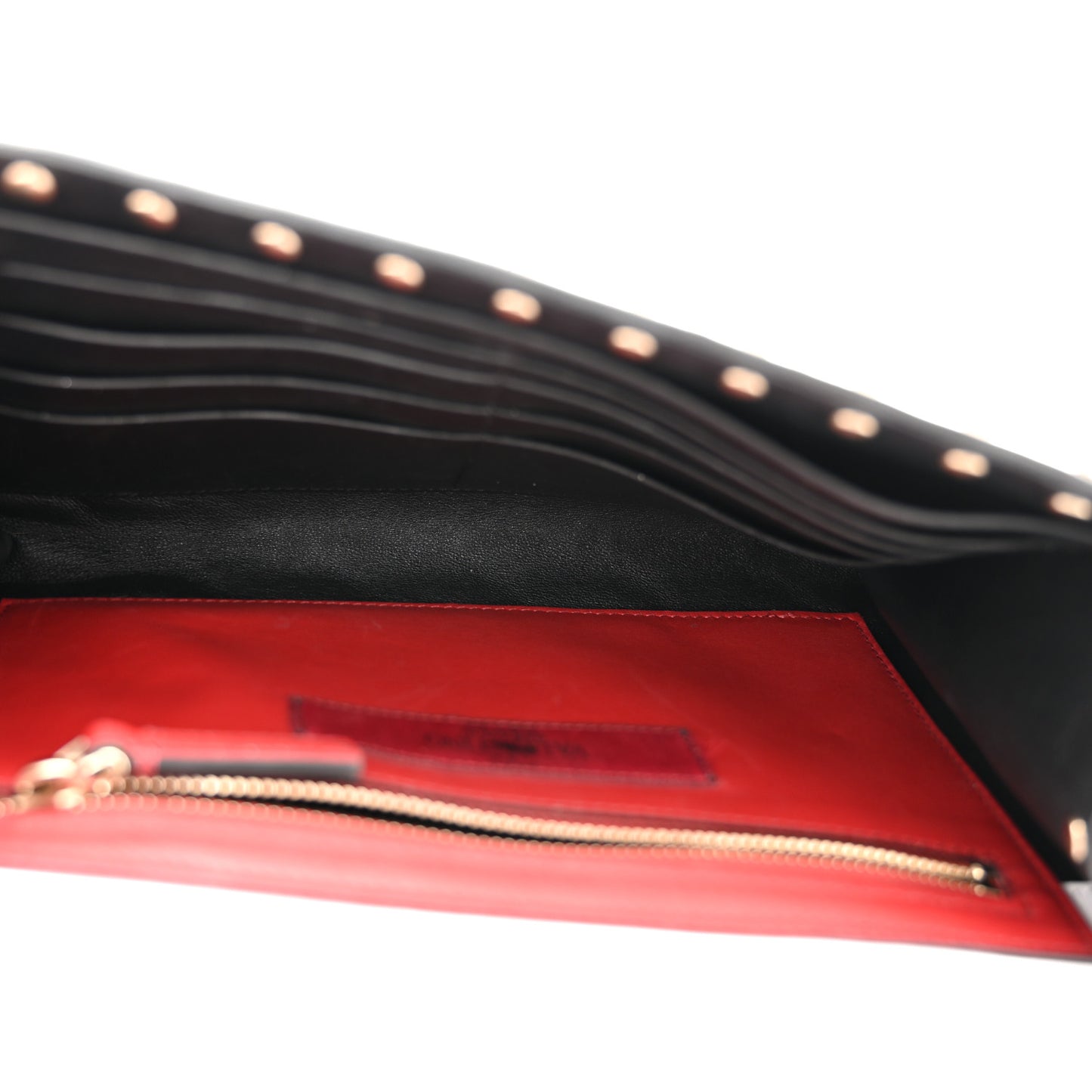Nappa Rockstud Spike Wallet On Chain Optic White