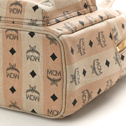 MCM Striped Visetos Small Stark Backpack Beige 9 of 12