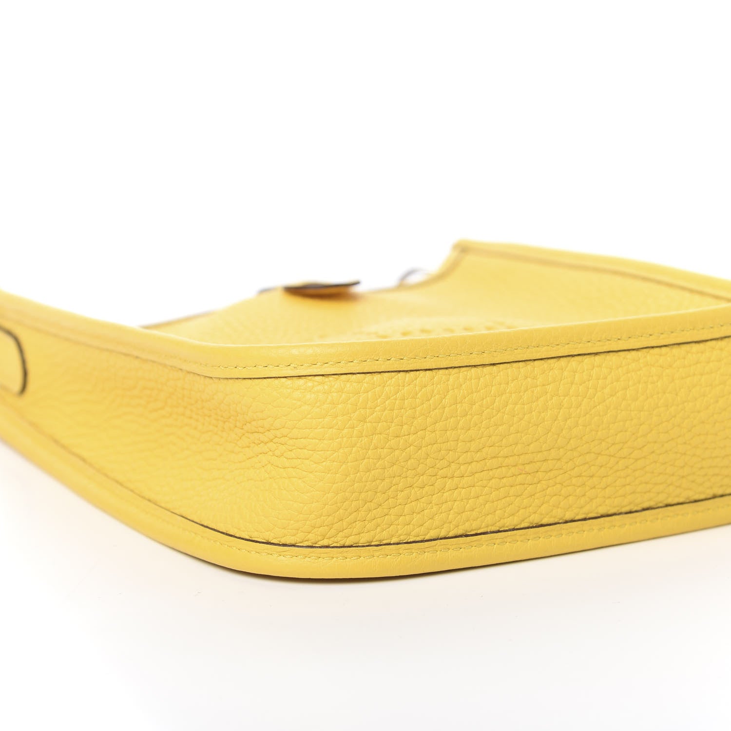 Hermes Taurillon Clemence Amazone Evelyne TPM Jaune De Naples White 8 of 12