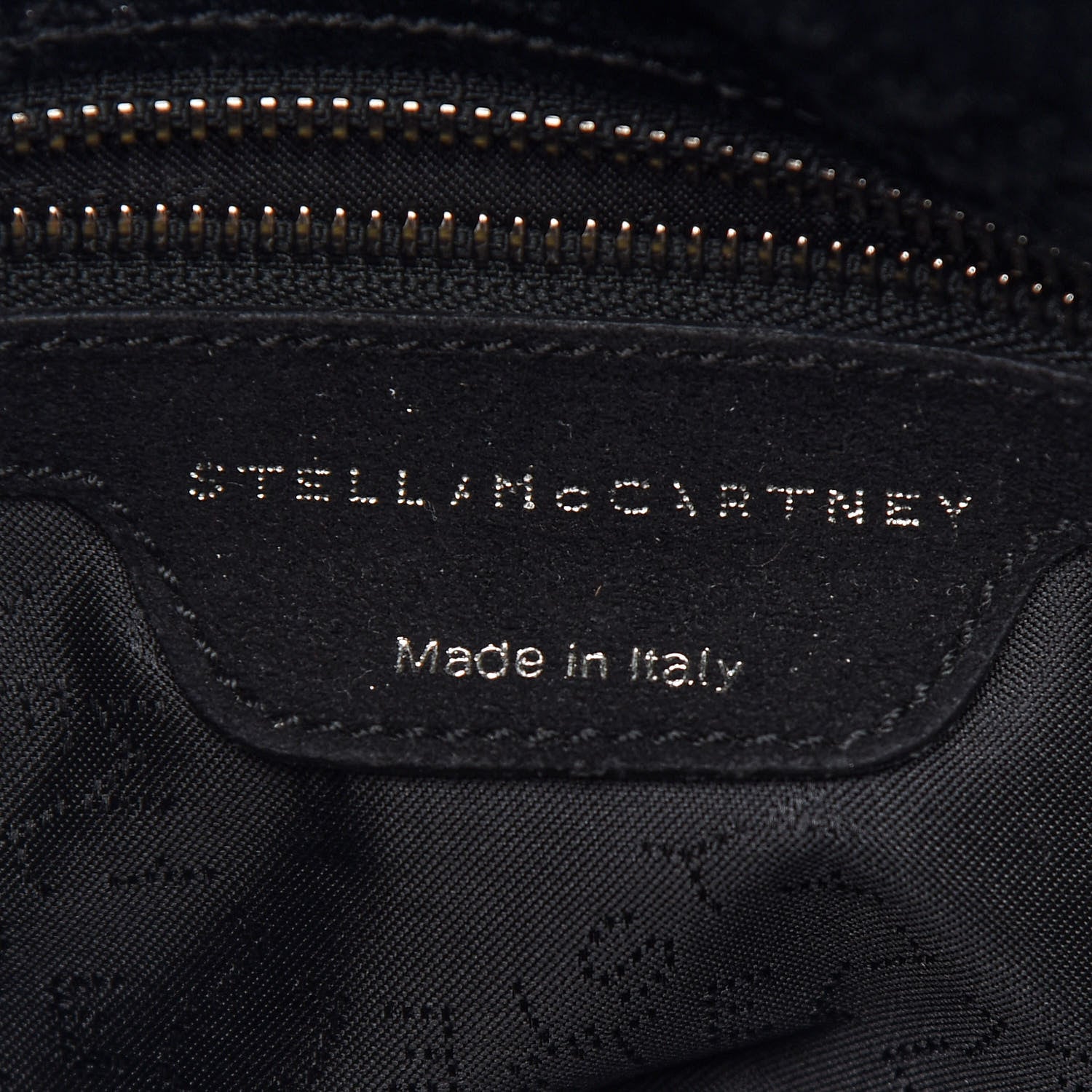 Stella McCartney Velvet Python Embossed Falabella Fold Over Tote Black 6 of 8