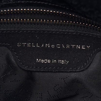 Stella McCartney Velvet Python Embossed Falabella Fold Over Tote Black 6 of 8