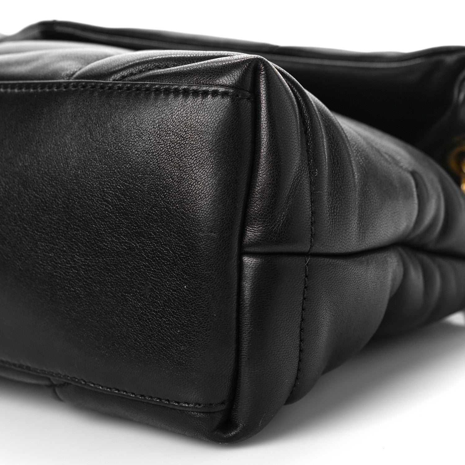 Saint Laurent Lambskin Quilted Small Loulou Puffer Monogram Chain Satchel Black 8 of 8