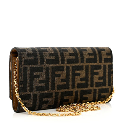 Fendi Zucca Vitello Continental Wallet On Chain Tobacco 3 of 6
