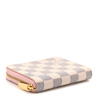 Louis Vuitton Damier Azur Zippy Coin Purse Rose Ballerine 4 of 8