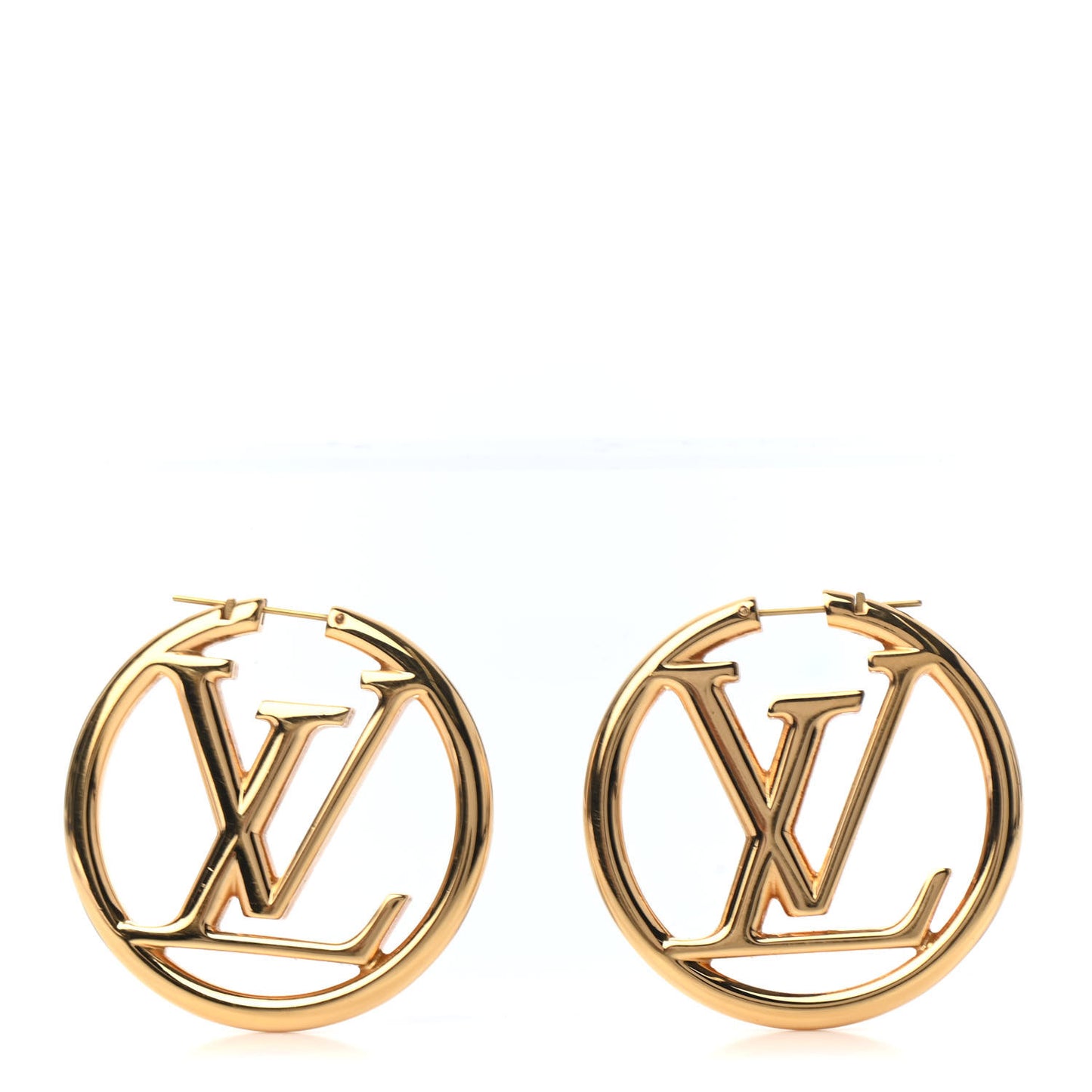 Metal Louise Hoop Earrings Gold
