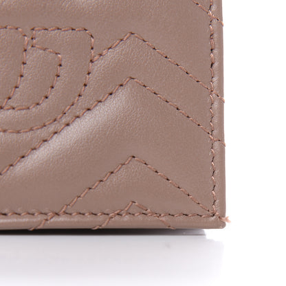 Gucci Calfskin Matelasse GG Marmont Card Case Wallet Porcelain Rose 8 of 8