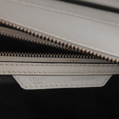 Celine Smooth Calfskin Mini Luggage White Black 8 of 8